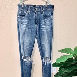 AG Farrah Skinny Ankle distressed jeans, size 26R